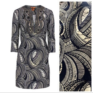 TORY BURCH Tunic Dress Embellished Sz 4